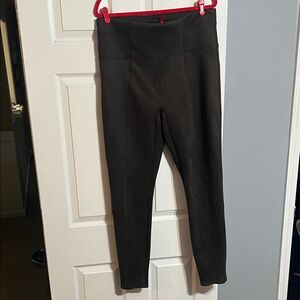 Chocolate Brown Faux Suede Leggings